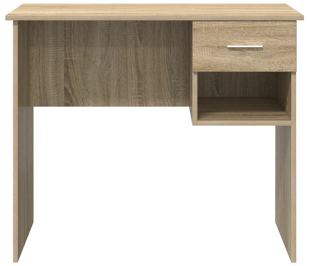 vidaXL Γραφείο με Αποθήκευση Δρυός Sonoma 90x49.5x75 εκ. Κατασκευασμένο ξύλο