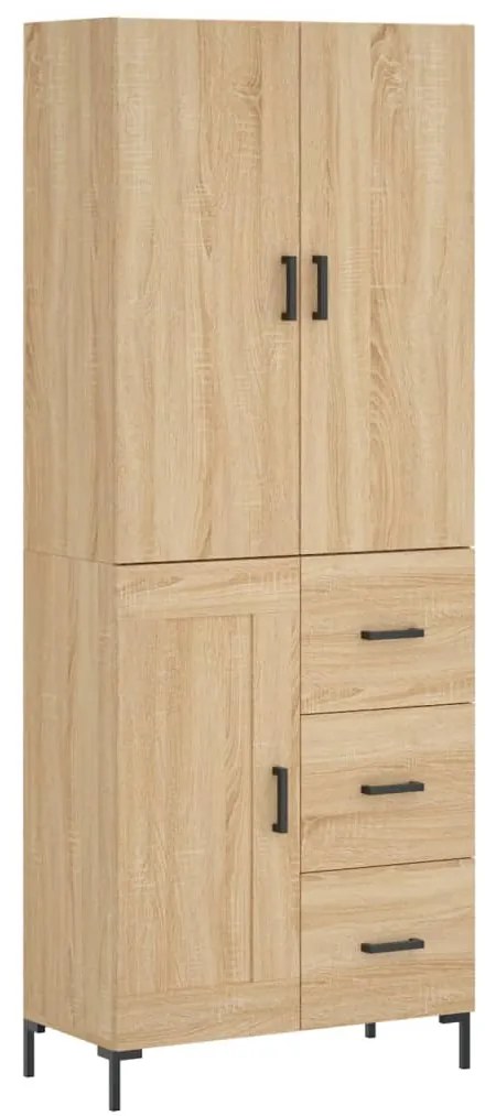 vidaXL Ντουλάπι Sonoma δρυς 69,5 x 34 x 180 εκ. από Επεξεργασμένο Ξύλο