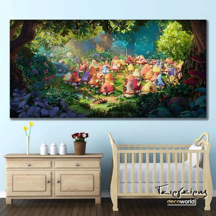 Παιδικός πίνακας σε καμβά στρουμφάκια KNV0308 40cm x 90cm
