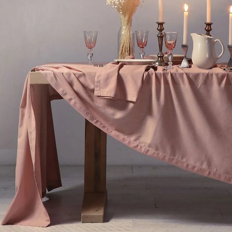 Τραπεζομάντηλο Cotton-Linen English Rose Nef-Nef 150X250 Βαμβάκι-Λινό