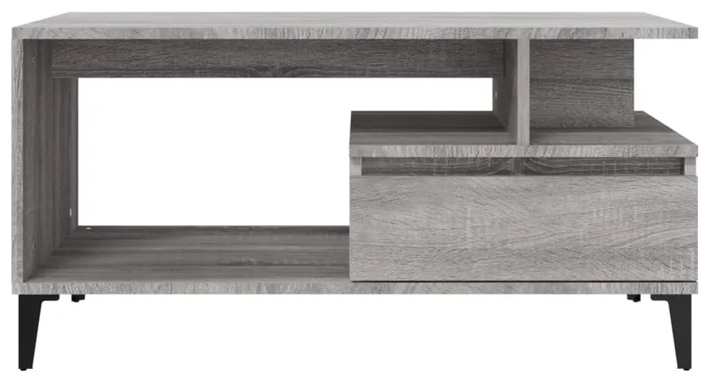 vidaXL Τραπεζάκι Σαλονιού Γκρι Sonoma 90x49x45 εκ.Επεξεργασμένο Ξύλο