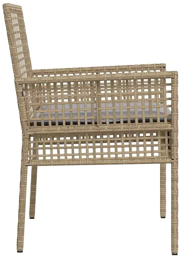vidaXL Καρέκλα Κήπου 2 pcs Μπεζ 53 x 60 x 85εκ συνθετικό ρατάν