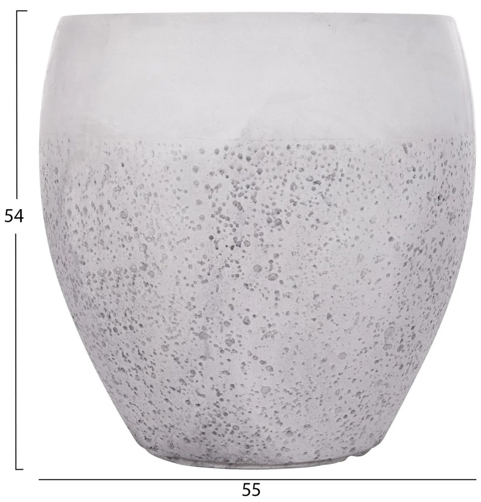 Σετ 3 τεμ. Γλάστρες GARDENER C4718 Fiberclay Λευκό Φ55x54,5Υ εκ. 55x55x54.5 εκ.