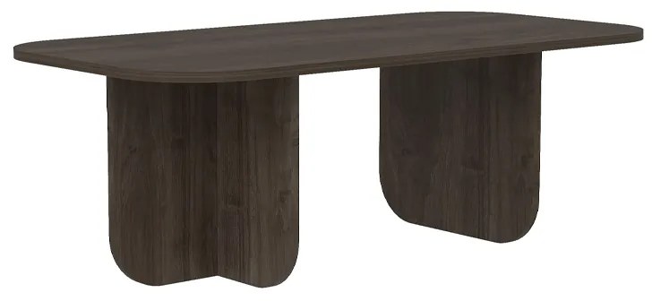 Τραπεζάκι σαλονιού Becaj Megapap χρώμα καρυδί 120x60x41,4εκ.