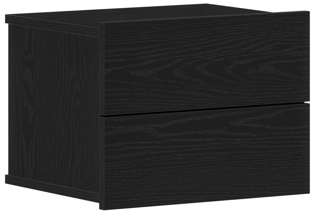 vidaXL Κομοδίνα 2 τμχ Μαύρο Ξύλο 40x30x30 εκ Επεξεργασμένο ξύλο