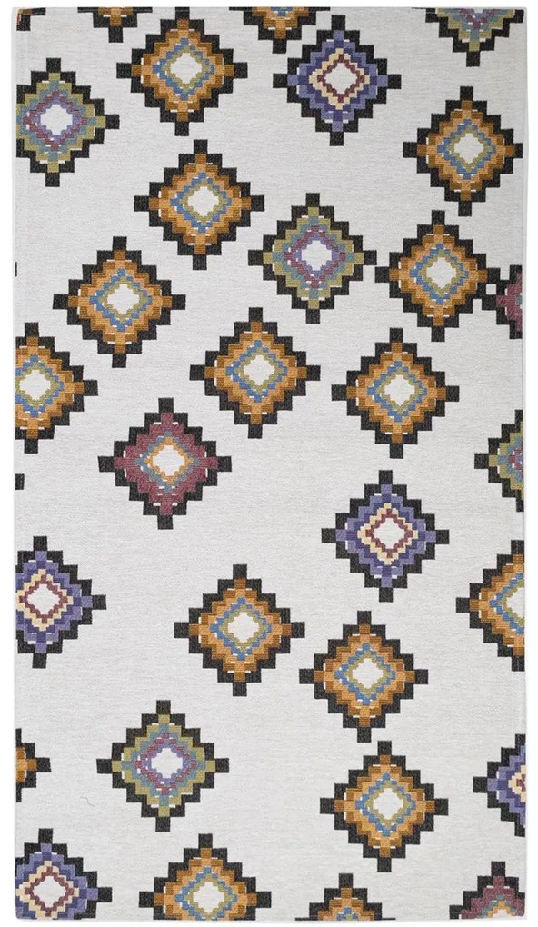 Χαλί Canvas 712 W White-Multi Royal Carpet 75X150cm Chenille