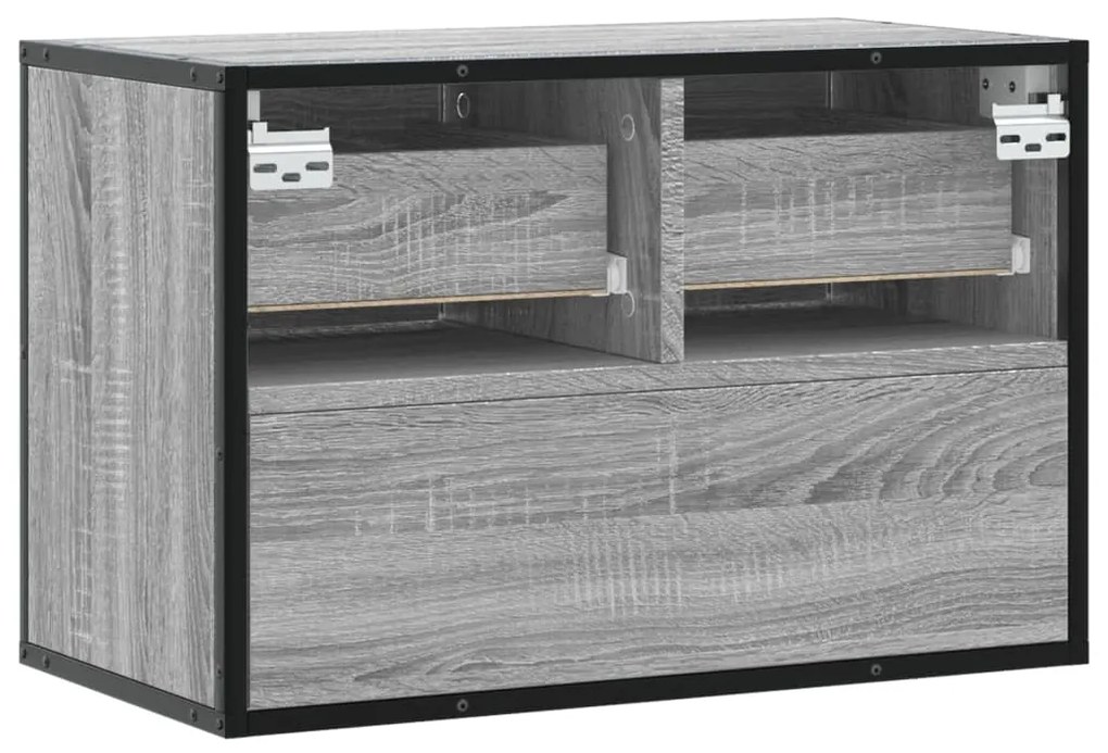 vidaXL Έπιπλο Τηλεόρασης Γκρι Sonoma 60x31x39,5 εκ. Επεξ.Ξύλο/Μέταλλο