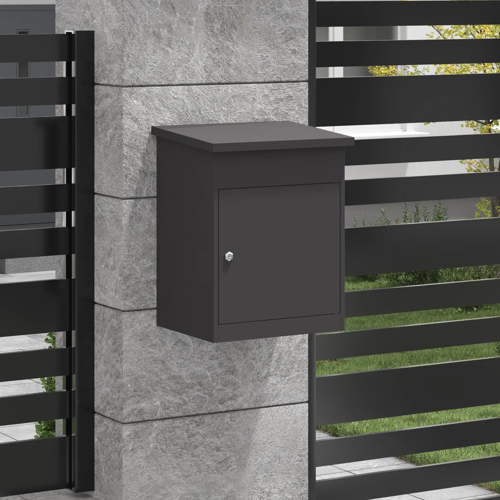 vidaXL Θυρίδα Πακέτων Μαύρο 44 x 35 x 59 εκατοστά Ατσάλι