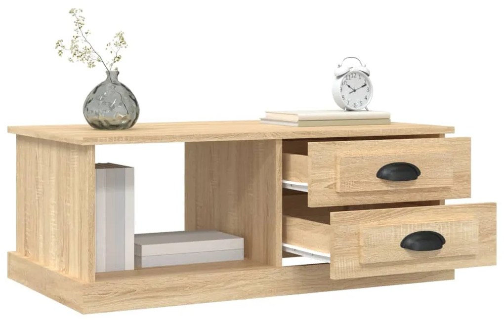 vidaXL Τραπεζάκι Σαλονιού Sonoma Δρυς 90x50x35 εκ. Επεξεργασμένο Ξύλο