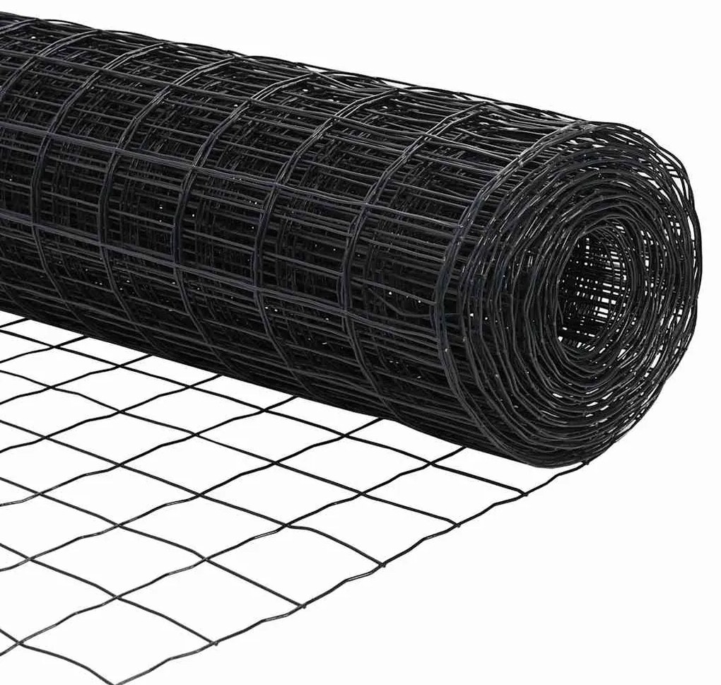 vidaXL Φράχτης Εuro Γκρι 0,4 x 25 μ Σίδηρος με επικάλυψη PVC