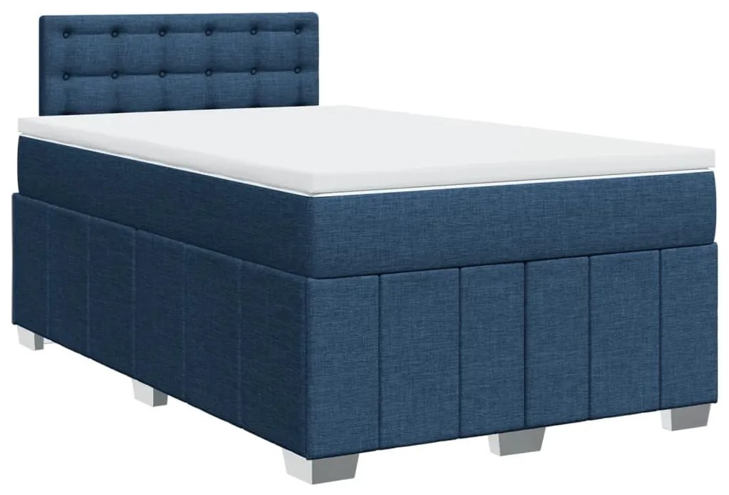 ΚΡΕΒΑΤΙ BOXSPRING ΜΕ ΣΤΡΩΜΑ ΜΠΛΕ 120X190 ΕΚ. ΥΦΑΣΜΑΤΙΝΟ 3287027