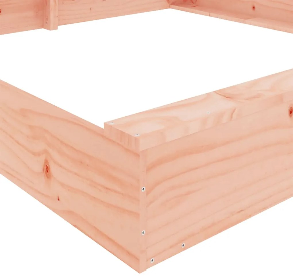 vidaXL Αμμοδόχος με Καθίσματα Τετράγωνη από Μασίφ Ξύλο Ψευδοτσούγκας