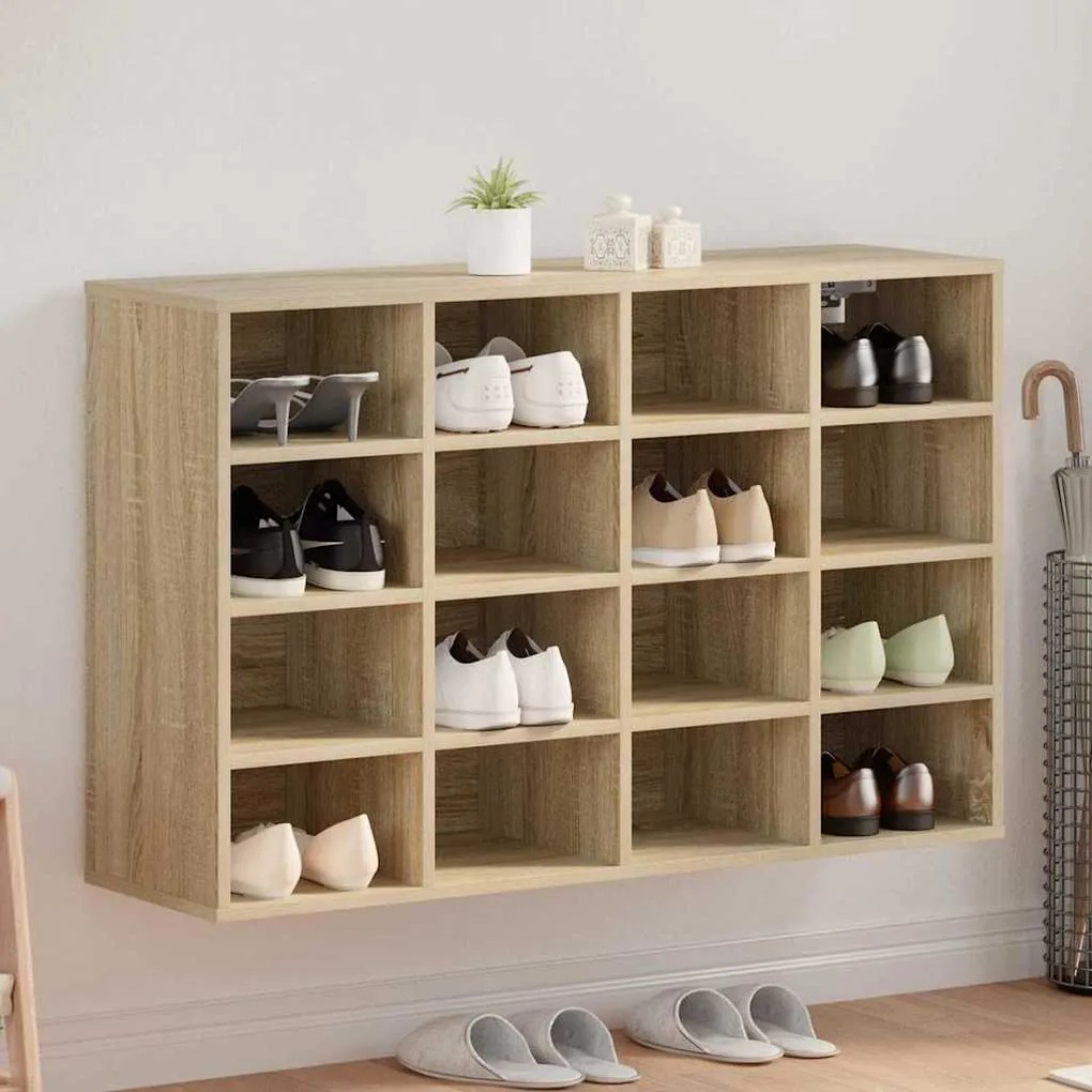 vidaXL Παπουτσοθήκη Sonoma Δρυς 103 x 30 x 67 εκ. Επεξεργασμένο ξύλο