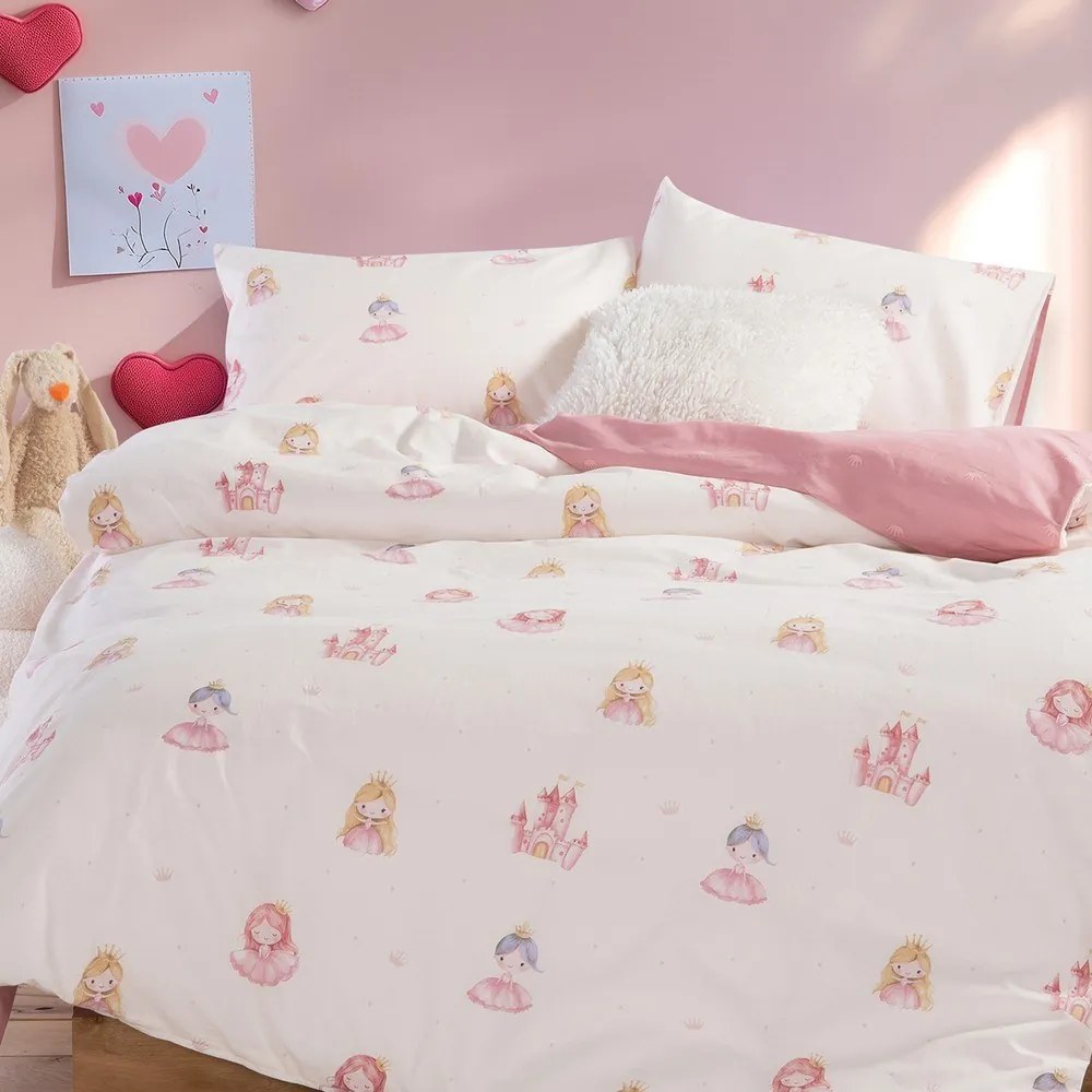 Σεντόνια Παιδικά Our Princess (Σετ 3τμχ) Cream Nef-Nef Homeware Μονό 170x260cm 100% Βαμβάκι