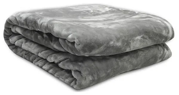 Κουβέρτα βελούδινη Iris Grey Μονή (160x220)