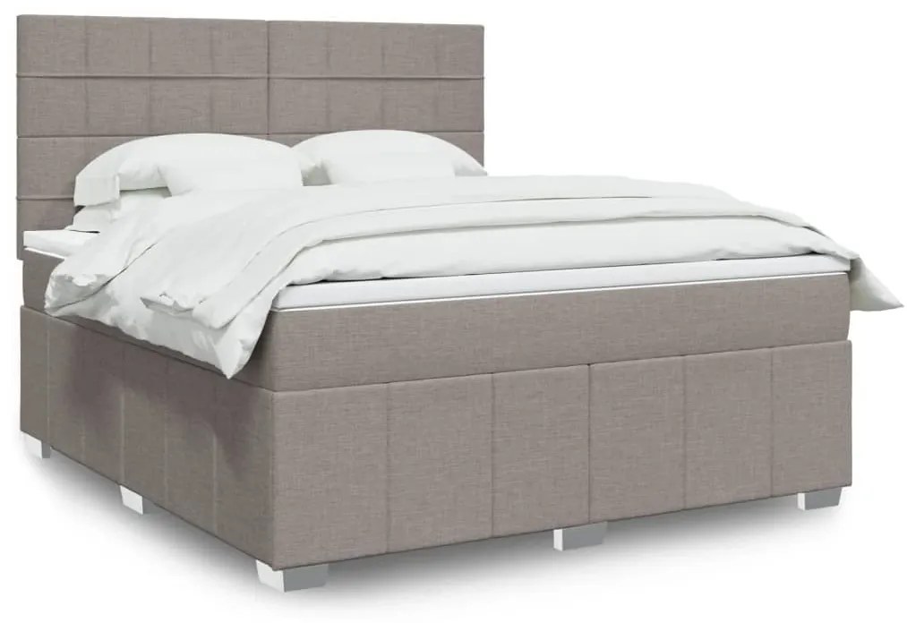 ΚΡΕΒΑΤΙ BOXSPRING ΜΕ ΣΤΡΩΜΑ TAUPE 180X200 ΕΚ. ΥΦΑΣΜΑΤΙΝΟ 3294051