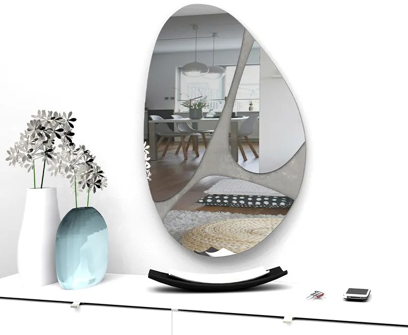 Καθρέπτης τοίχου Leon Megapap χρώμα γκρι 73x49x2,2εκ.