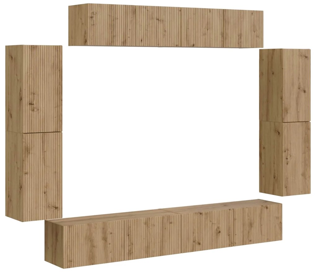 vidaXL Ντουλάπι TV 4 pcs Artisan Oak