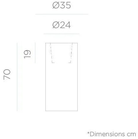 Διακοσμητική Γλάστρα Palma 70 New Garden-JDNPM070KXNW-Μαύρο JDNPM070KXNW