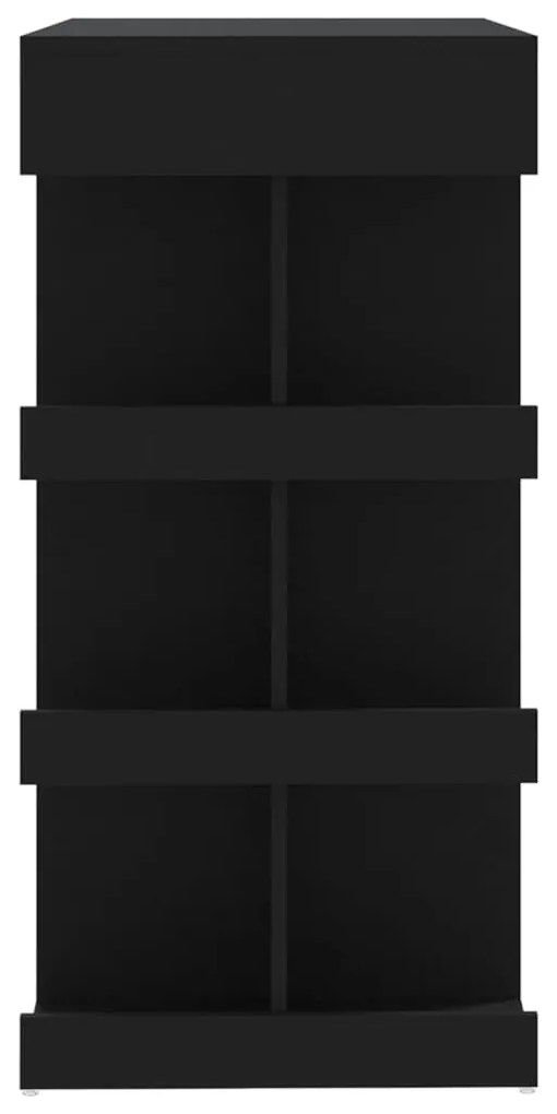vidaXL Τραπέζι Μπαρ με Ράφια Μαύρο 100x50x101,5 εκ. από Μοριοσανίδα