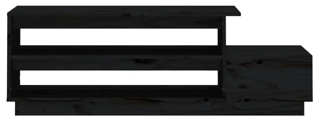 vidaXL Τραπεζάκι Σαλονιού Μαύρο 120x50x40,5 εκ. από Μασίφ Ξύλο Πεύκου