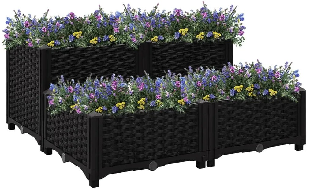 vidaXL Ζαρντινιέρα 80 x 80 x 38 εκ. από Πολυπροπυλένιο