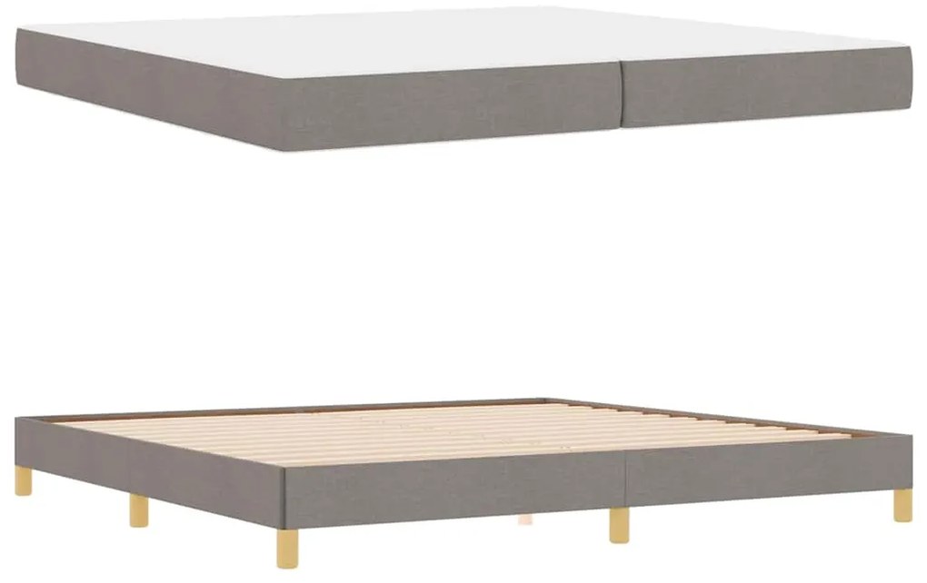 vidaXL Κρεβάτι με ελατήρια Ταμπά, Καφέ 200 x 200 cm