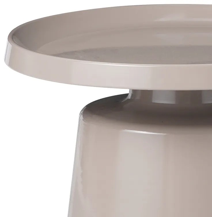 Βοηθητικό τραπέζι Ginoze Inart cappuccino μέταλλο Φ70x40εκ - 029-000274