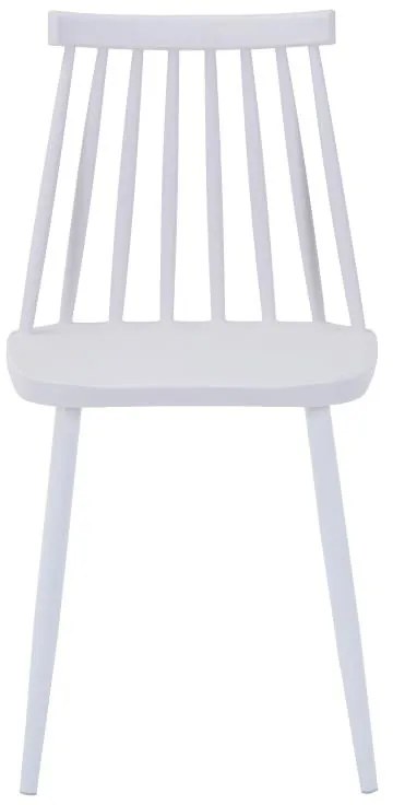 Καρέκλα Aurora I pp σε λευκή απόχρωση-πόδι μεταλλικό λευκό 43x48x79εκ 43x48x79 εκ.