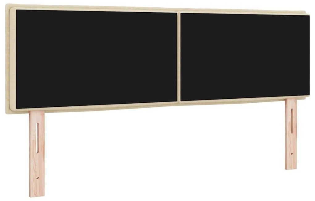 vidaXL Κεφαλάρι με κεφαλάρι Κρεμ 160 cm ύφασμα