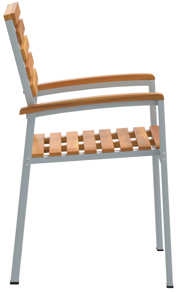 vidaXL Καρέκλα Κήπου 6 pcs Καφέ 56 x 57 x 87εκ. Μασίφ ξύλο ακακίας