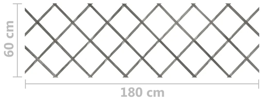 vidaXL Καφασωτό Φράχτης 5 τεμ. Γκρι 180 x 60 εκ. από Μασίφ Ξύλο Ελάτης