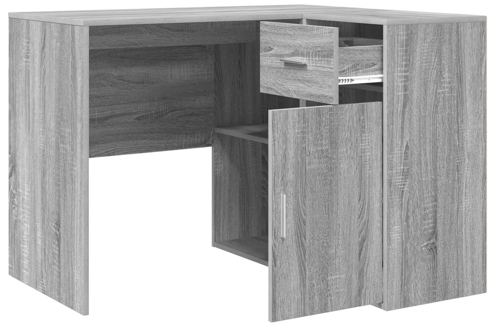 vidaXL Γωνιακό Γραφείο Γκρι Sonoma 102x88x75 cm Φτιαγμένο Ξύλο