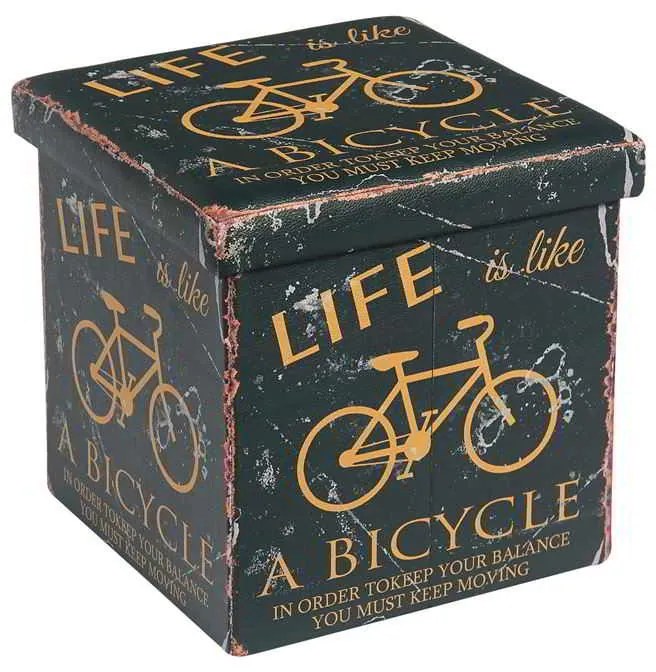 Σκαμπώ Orion Αποθ/κό PU Deco Bike 38x38x38cm