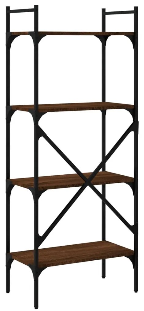 vidaXL Βιβλιοθήκη 4 Επιπέδων Καφέ Δρυς 56x31,5x138,5 εκ. Επεξεργ. Ξύλο