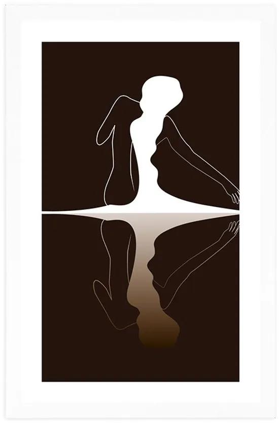 Αφίσα με πασπαρτού Γυναικείο μυστικό - 60x90 white
