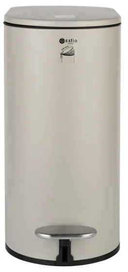 ESTIA ΧΑΡΤΟΔΟΧΕΙΟ ΜΠΑΝΙΟΥ SLIM SOFT CLOSE 5lt ΜΑΤ TAUPE