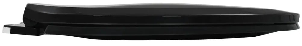 vidaXL Κάλυμμα Λεκάνης με Soft Close & Quick Release Μαύρο