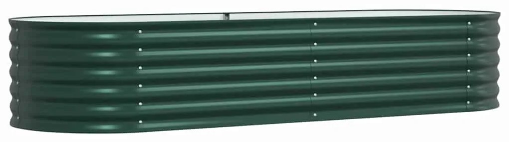 vidaXL Υπερυψωμένη Ζαρντινιέρα Πράσινο 240 x 80 x 44 cm Ατσάλι