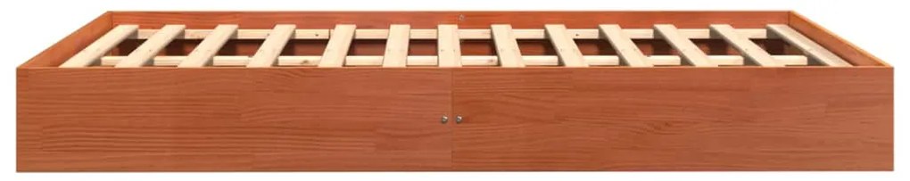 vidaXL Σκελετός Κρεβ. Χωρίς Στρώμα Καφέ Κεριού 120x190 εκ Μασίφ Πεύκο