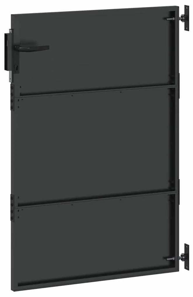 vidaXL Πύλη Κήπου Μαύρο 105 x 125 cm Ατσάλι με Επικάλυψη Πούδρας