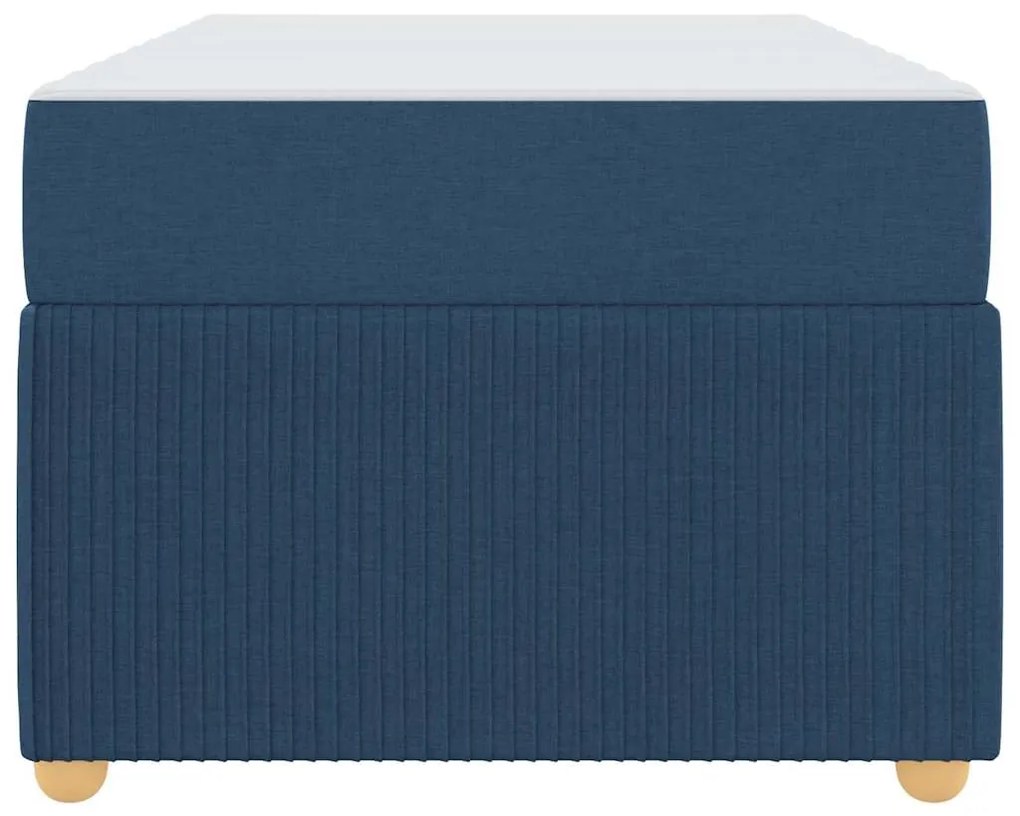 vidaXL Σκελετός Κρεβατιού με στρώμα Μπλε 90 x 190 cm ύφασμα