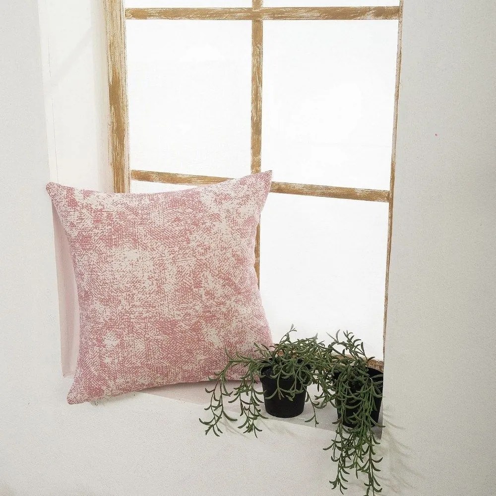 Μαξιλαροθήκη Διακοσμητική Meazza 06 Pink Teoran 43X43 Cotton-Polyester
