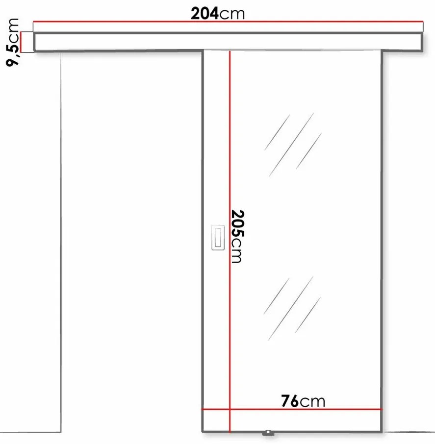 Συρόμενες πόρτες Dover 205, 33 kg, Μαύρο, Πλαστικοποιημένη μοριοσανίδα, Καθρέφτης | Epipla1.gr