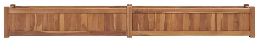 vidaXL Ζαρντινιέρα Υπερυψωμένη 200 x 30 x 25 εκ. από Μασίφ Ξύλο Teak