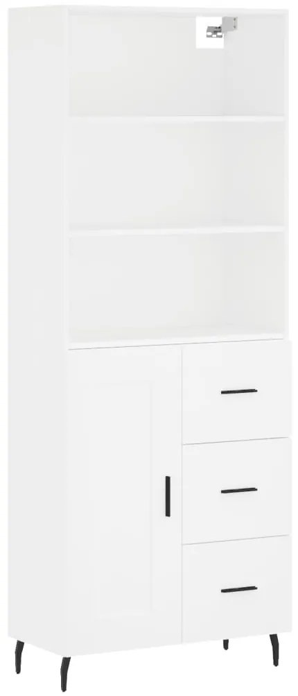 vidaXL Ντουλάπι Λευκό 69,5x34x180 εκ. από Επεξεργασμένο Ξύλο