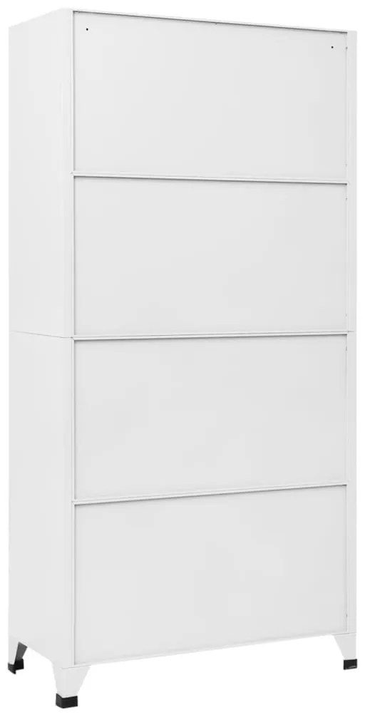 vidaXL Φοριαμός Ανοιχτό Γκρι & Σκούρο Γκρι 90 x 40 x 180 εκ. Ατσάλινος