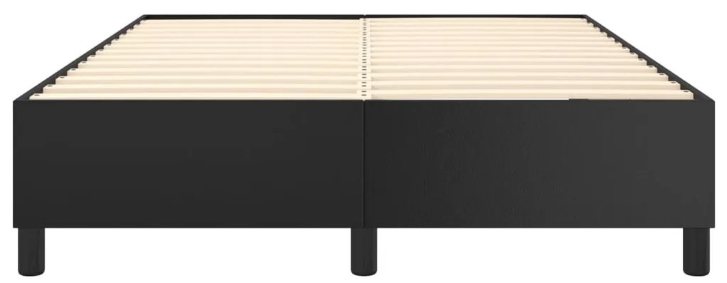 vidaXL Σκελετός Κρεβατιού με Ελατήρια Μαύρο 140x190 εκ. από Συνθετικό Δέρμα