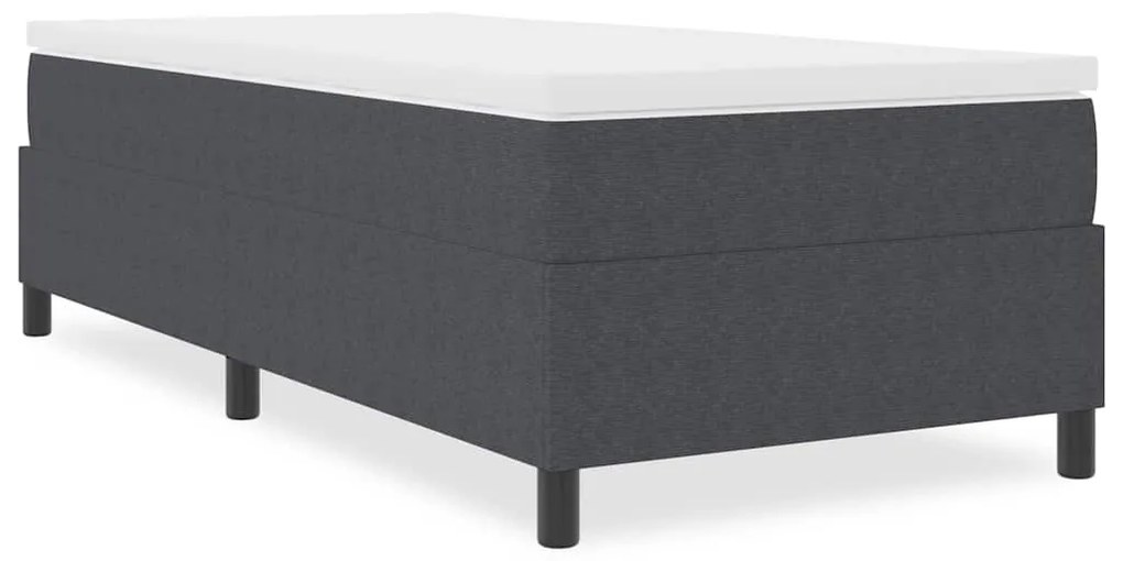 vidaXL Κρεβάτι με ελατήρια Σκούρο γκρι 100 x 200 cm Βελούδο