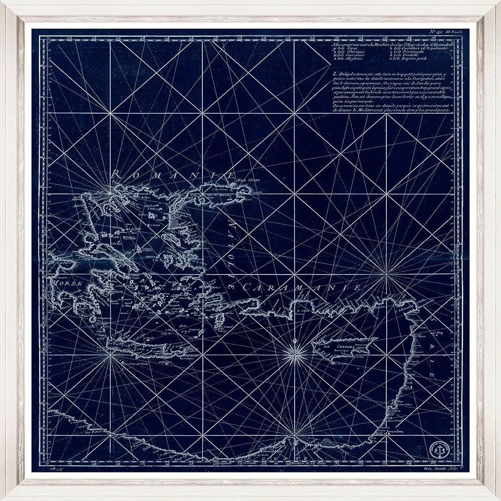 Κάδρο La Mer Mediterranee - Eastern Side Fa13382 90X100Cm Blue Mindthegap Κάθετοι Wood